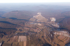 Aerial photograpy of Wingen in the state Bas-Rhin, France