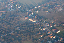 Preuschdorf in the state Bas-Rhin, France seen from above