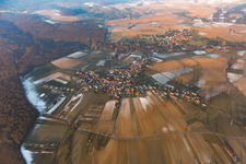 Aerial photograpy of Memmelshoffen in the state Bas-Rhin, France