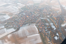 Aerial view of Riedseltz in the state Bas-Rhin, France