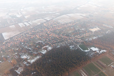 District Schaidt in Wörth am Rhein in the state Rhineland-Palatinate, Germany from above