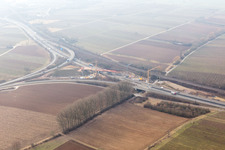 Construction site of the A65 motorway exit onto the B272 in the district Dammheim in Landau in der Pfalz in the state Rhineland-Palatinate, Germany