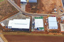 Industrial Park W II with HELLMANN Kunststoff- & Metallgrosshandel GmbH, Karsten Kremel joinery and PLAMECO stretch ceilings in the Southern Palatinate in Herxheim bei Landau in the state Rhineland-Palatinate, Germany