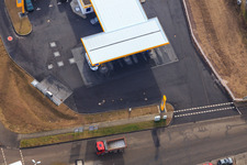 Horst industrial estate the new JET petrol station in the district Minderslachen in Kandel in the state Rhineland-Palatinate, Germany