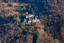Aerial photograpy of Heiligenberg Castle in Seeheim-Jugenheim in the state Hesse, Germany