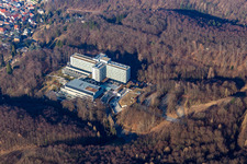 Lufthansa Seeheim GmbH in Seeheim-Jugenheim in the state Hesse, Germany from the plane