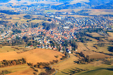 City view from the west in Fränkisch-Crumbach in the state Hesse, Germany