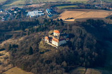 Aerial photograpy of Castle Reichelsheim in Reichelsheim in the state Hesse, Germany