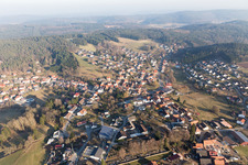 Aerial view of District Hammelbach in Grasellenbach in the state Hesse, Germany