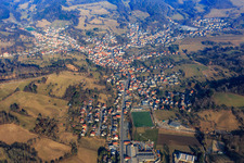 View of the Odenwald from the southwest in the district Reichenbach in Lautertal in the state Hesse, Germany