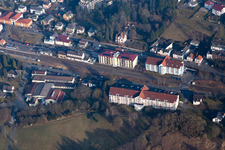 Railroad station in Bad König in the state Hesse, Germany