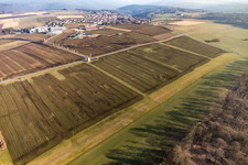 Aerial view of Airport in the district Vielbrunn in Michelstadt in the state Hesse, Germany