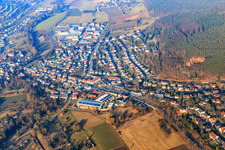 Erbacher Straße from the southwest with Gebrüder Weigel GmbH & Co. KG in the district Höchst in  Odw. in Höchst im Odenwald in the state Hesse, Germany