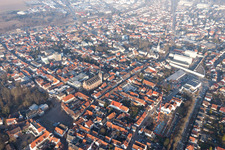 Old Town area and city center in Dieburg in the state Hesse