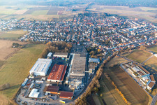 Aerial view of Autoneum Germany in the district Gundernhausen in Roßdorf in the state Hesse, Germany