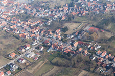 Seebach in the state Bas-Rhin, France seen from above