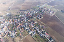 Oblique view of Oberlauterbach in the state Bas-Rhin, France