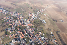 Oberlauterbach in the state Bas-Rhin, France from the plane