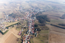 Neewiller-près-Lauterbourg in the state Bas-Rhin, France from the drone perspective