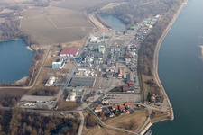 Lauterbourg in the state Bas-Rhin, France from the drone perspective