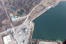 Lauterbourg in the state Bas-Rhin, France seen from a drone