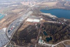 Aerial view of Lauterbourg in the state Bas-Rhin, France