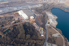 Lauterbourg in the state Bas-Rhin, France seen from above
