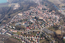 Lauterbourg in the state Bas-Rhin, France from the plane