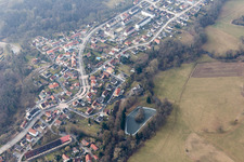 Lauterbourg in the state Bas-Rhin, France from the drone perspective