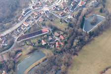Lauterbourg in the state Bas-Rhin, France from a drone