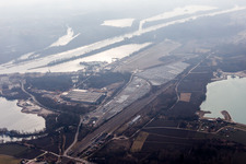 Lauterbourg in the state Bas-Rhin, France seen from a drone