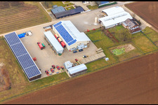 Farmer's Garden in Winden in the state Rhineland-Palatinate, Germany out of the air
