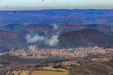 View of the Palatinate Forest from the southwest in Waldrohrbach in the state Rhineland-Palatinate, Germany