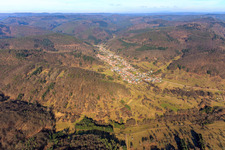 View of the Palatinate Forest from the south in Eußerthal in the state Rhineland-Palatinate, Germany