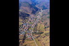 Overview of the Palatinate Forest from the southeast in Eußerthal in the state Rhineland-Palatinate, Germany