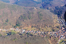 Schlossbergstraße from the south in Ramberg in the state Rhineland-Palatinate, Germany