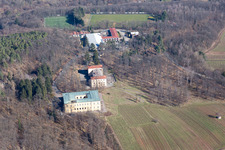 Aerial view of Villa Ludwigshöhe Palace in Edenkoben in the state Rhineland-Palatinate, Germany