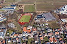 Building of sports hall Ensemble Grosssporthalle Edenkoben in Edenkoben in the state Rhineland-Palatinate