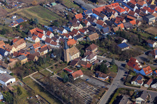 Protestant Church Gommersheim at the cemetery in Gommersheim in the state Rhineland-Palatinate, Germany