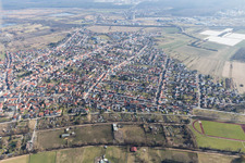 District Oberhausen in Oberhausen-Rheinhausen in the state Baden-Wuerttemberg, Germany out of the air