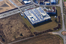 Nordring industrial estate with DBK David + Baader GmbH in Rülzheim in the state Rhineland-Palatinate, Germany