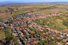 View of the town from the southwest in the district Schaidt in Wörth am Rhein in the state Rhineland-Palatinate, Germany