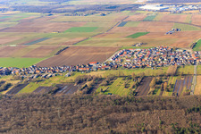 Saarstraße and Am Höhenweg from the south in Kandel in the state Rhineland-Palatinate, Germany