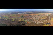 City panorama from the south in Kandel in the state Rhineland-Palatinate, Germany