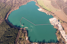 Site and tailings area of the gravel mining von Scherrieble Kieswerk on Weingarten lake in Weingarten in the state Baden-Wurttemberg, Germany