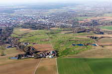 Aerial photograpy of Golf Club Bruchsal eV in Bruchsal in the state Baden-Wuerttemberg, Germany