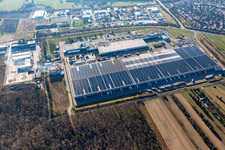 Goodyear Dunlop Tyres Germany in Philippsburg in the state Baden-Wuerttemberg, Germany viewn from the air