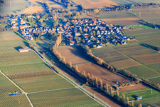 Village view from the west in Knöringen in the state Rhineland-Palatinate, Germany