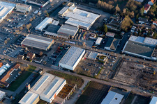 Drone recording of Industrial Area North in Landau in der Pfalz in the state Rhineland-Palatinate, Germany