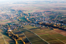Aerial view of District Billigheim in Billigheim-Ingenheim in the state Rhineland-Palatinate, Germany